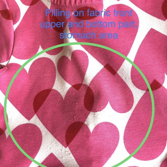 Place Girls Pink Hearts Design Shirred Waist Dress Pink White Size Medium 7/8 - Picture 11 of 12